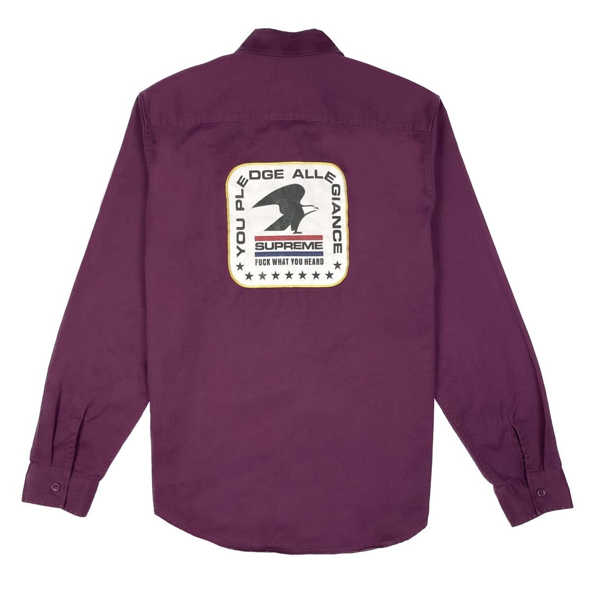 Supreme Supreme You Pledge Allegiance L/S Shirt Size US M / EU 48-50 / 2 - 3 Thumbnail