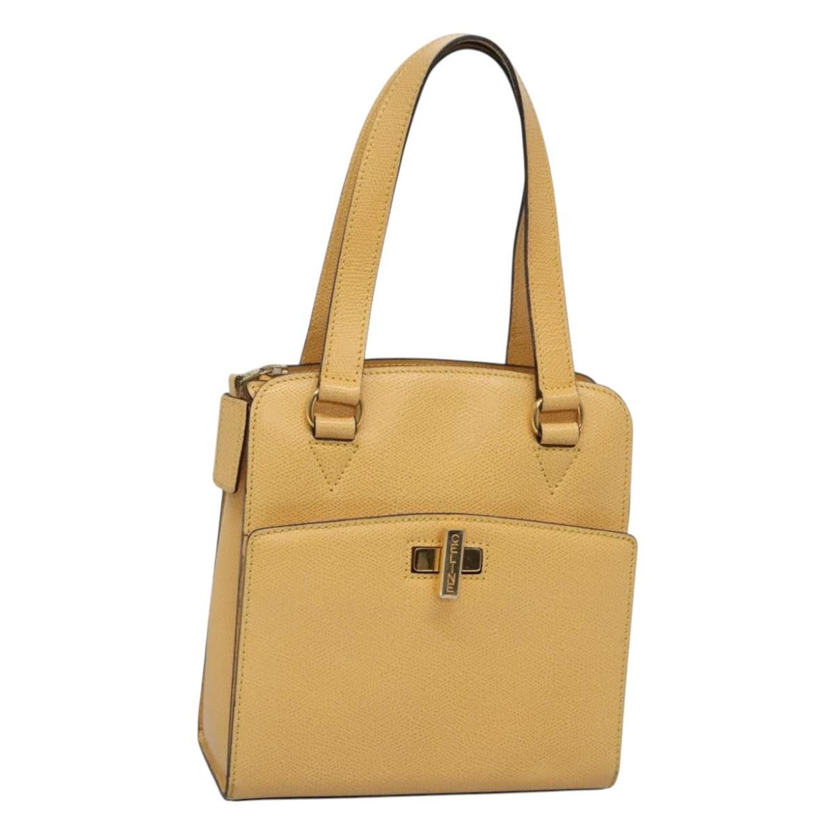 Celine CELINE Hand Bag Leather Yellow Gold Size ONE SIZE - 1 Thumbnail