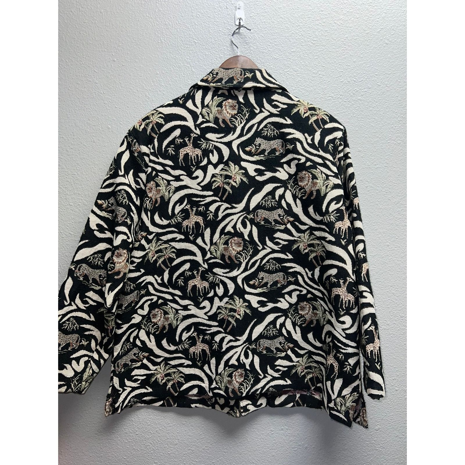 Vintage Womens Vintage Safari Blazer Jacket Tapestry Jacquard XL Size XL / US 12-14 / IT 48-50 - 10 Thumbnail