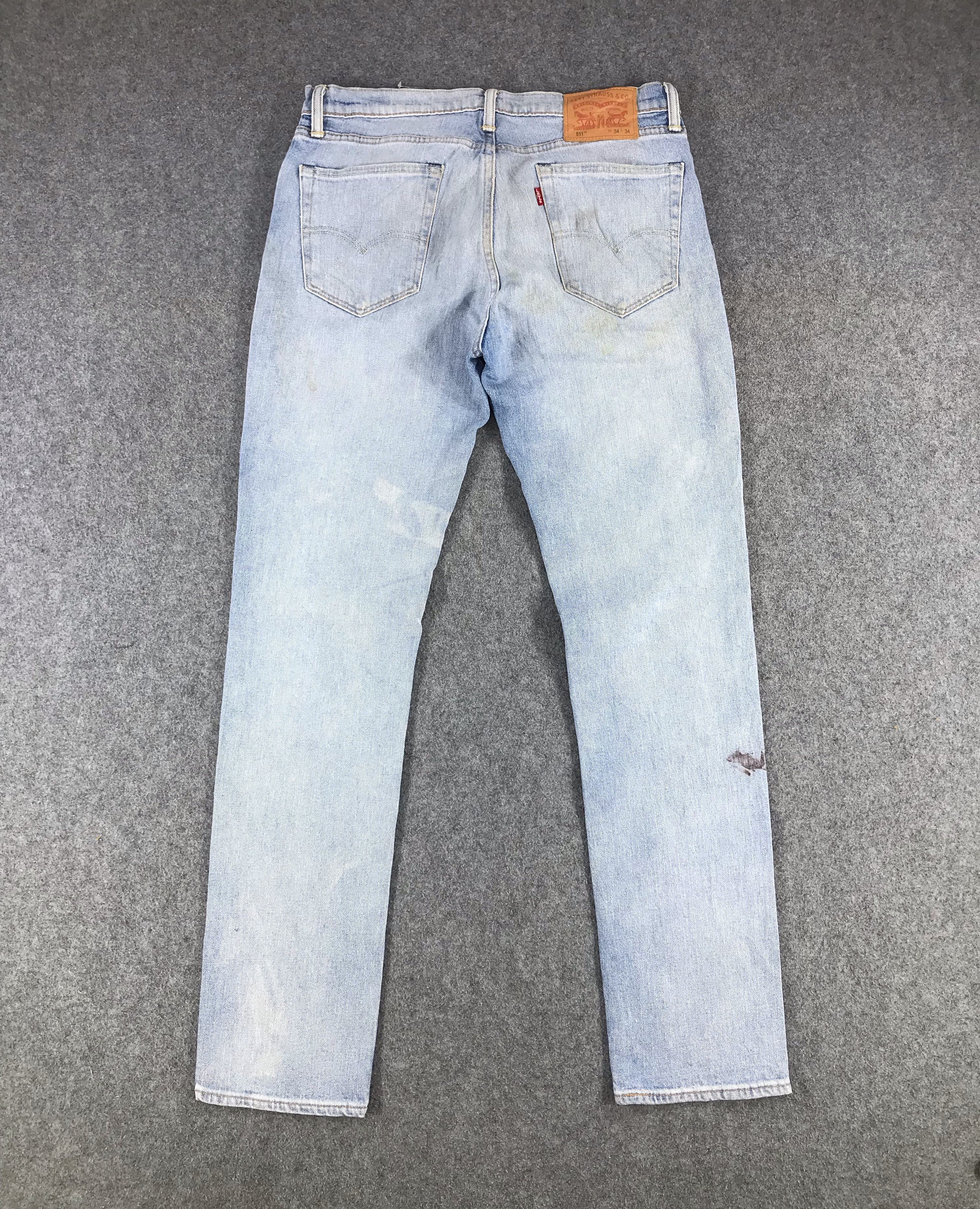 Levi's Vintage Levis 511 Jeans Light Washed Denim KJ473 Size US 33 - 2 Thumbnail