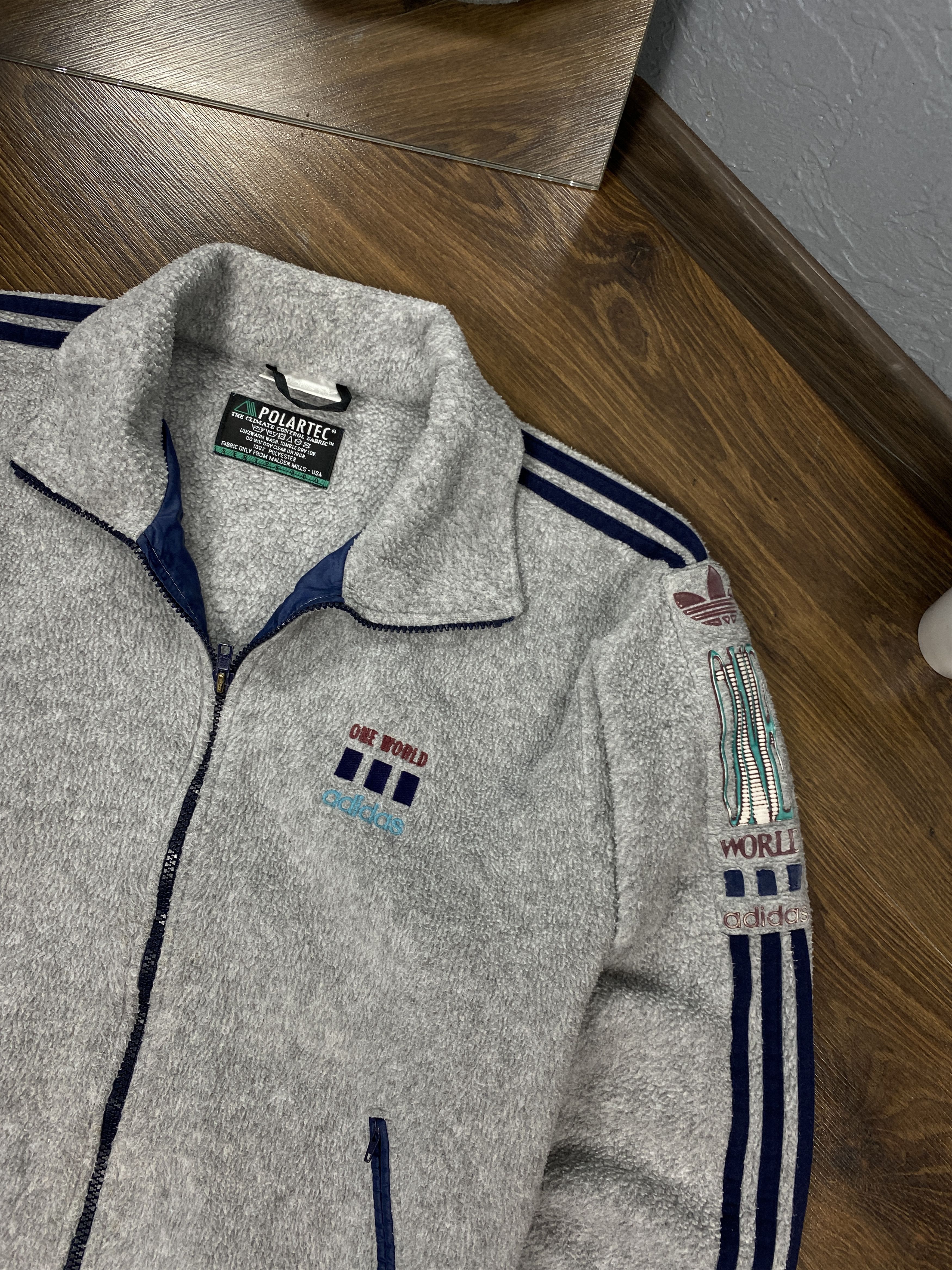 Adidas Adidas One World Polartec vintage fleece zip jacket Size US L / EU 52-54 / 3 - 2 Thumbnail