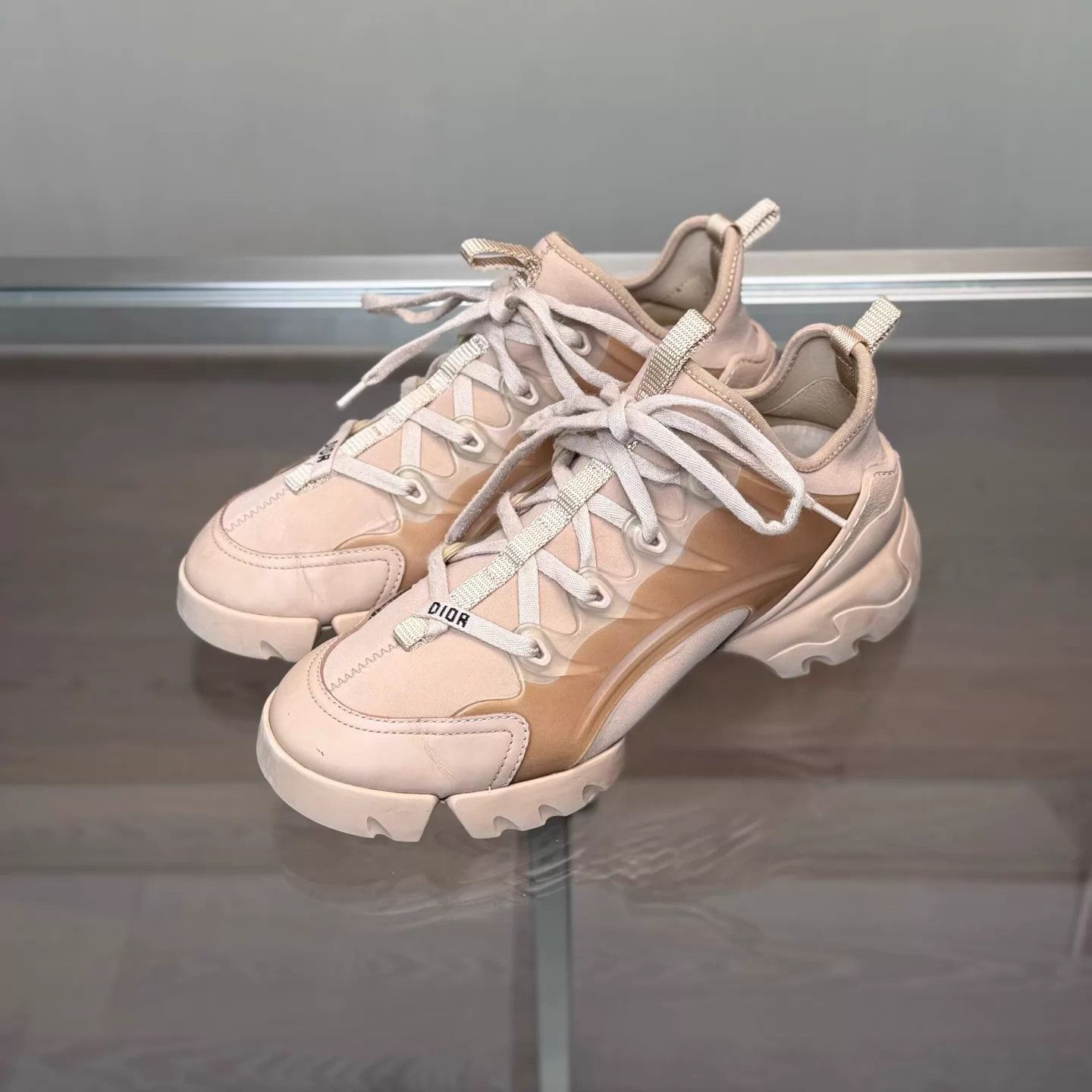 Dior DIOR D-CONNECT nude dad sneakers size 38 97 Size US 7.5 / IT 37.5 - 1 Thumbnail