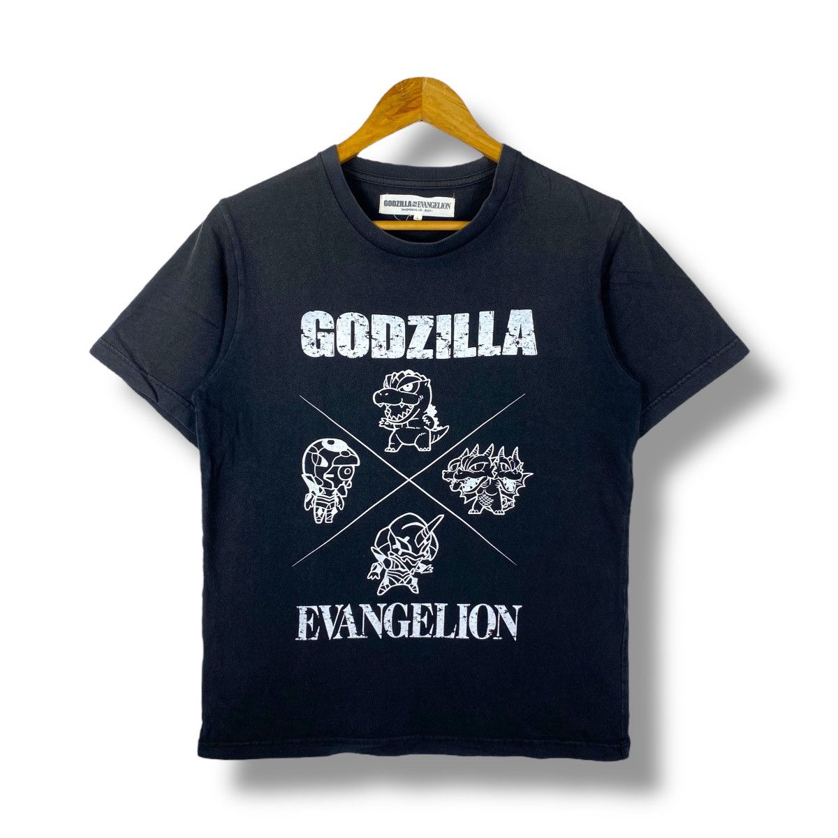 Anime × Japanese Brand GODZILLA x EVANGELION Anime Movie Graphic Tee Shirt Size US M / EU 48-50 / 2 - 1 Thumbnail