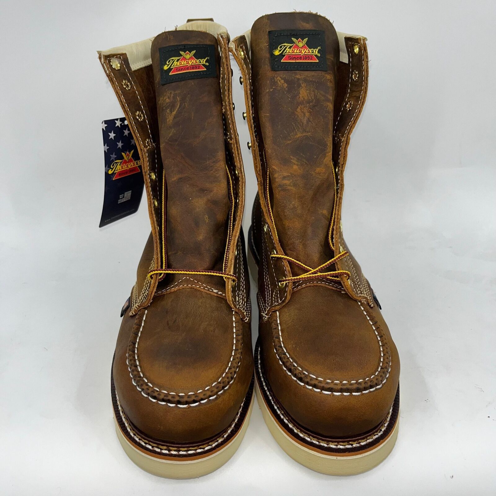 Merrell Thorogood Men's 8" Steel Toe Wedge Work Boots Size 11D Size US 11 / EU 44 - 3 Thumbnail