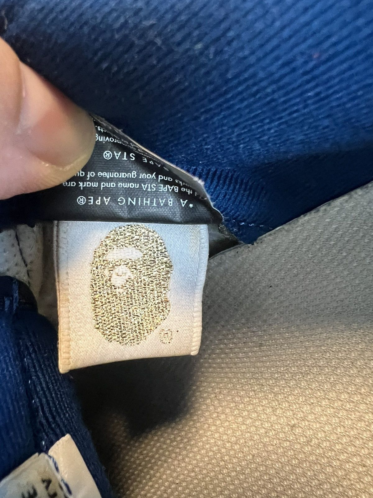 Bape Denim Bapesta Size US 9 / EU 42 - 12 Thumbnail