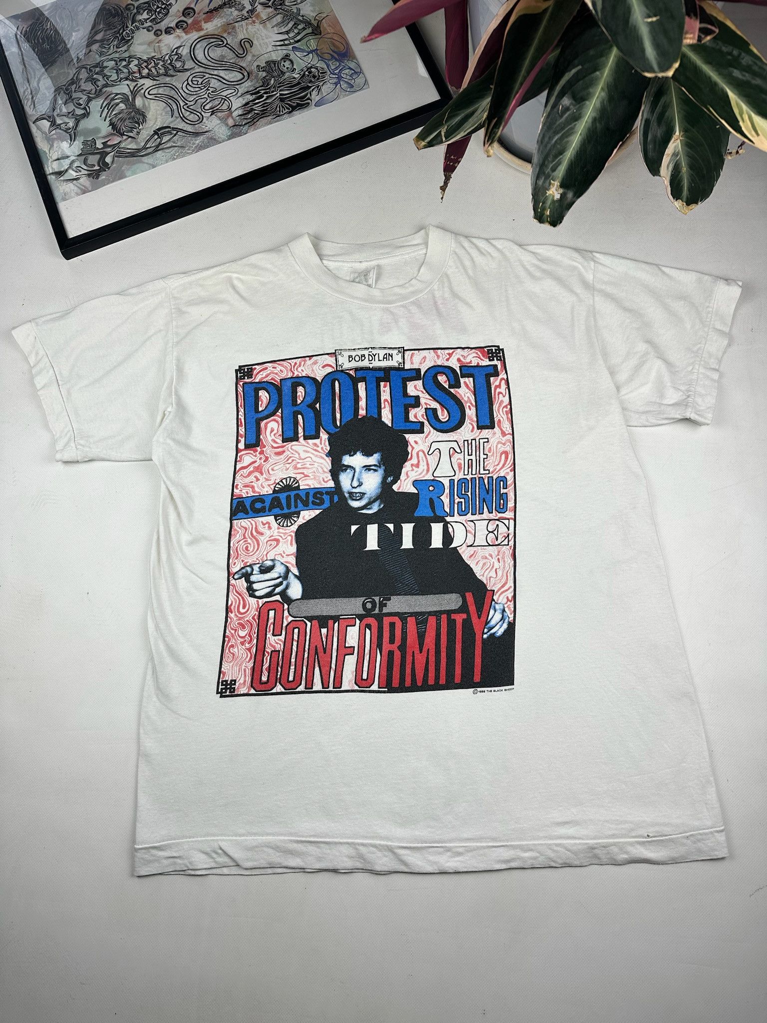 Bob Dylan vintage acid t-shirt sex pistols punk style