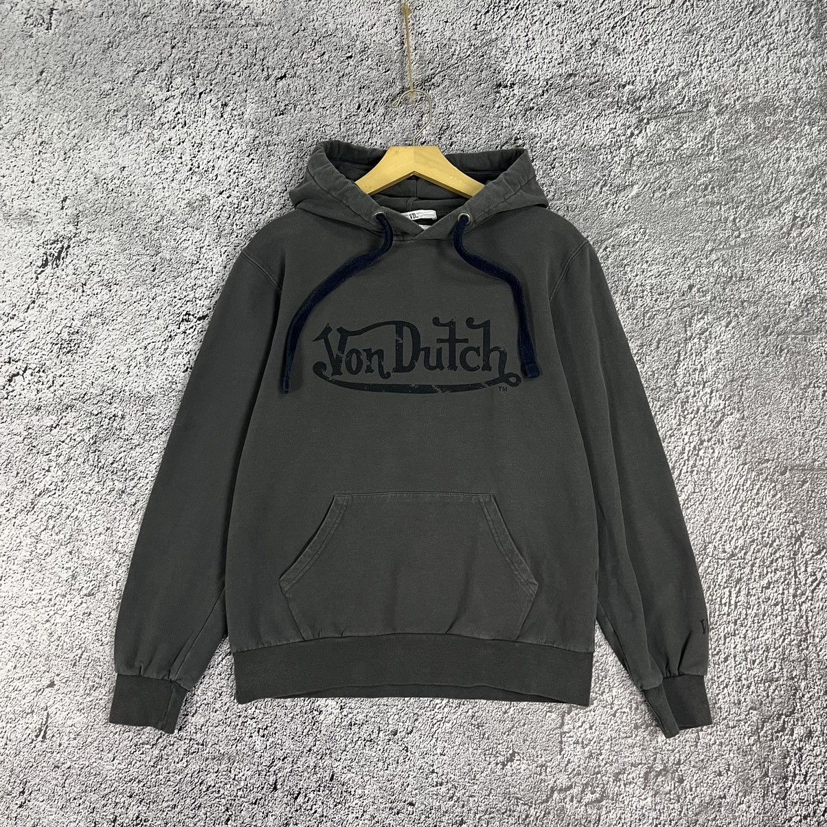 Designer × If Six Was Nine × Von Dutch 🗣️VINTAGE🗣️ Von Dutch Distressed Logo Grey Y2k archival Hoodie Size US M / EU 48-50 / 2 - 1 Thumbnail