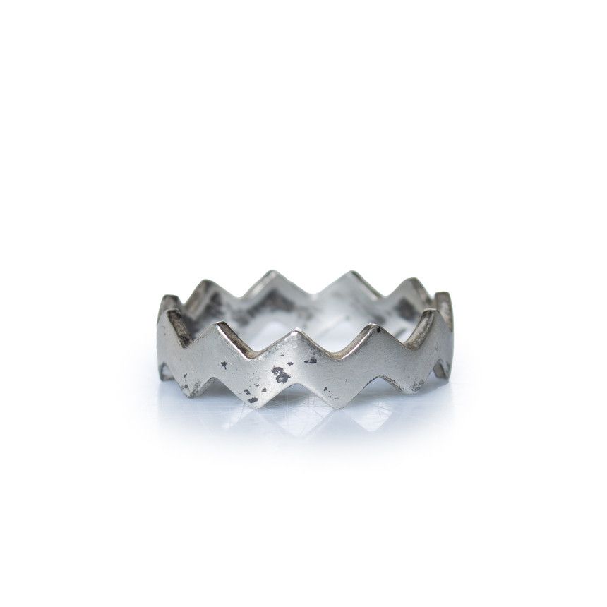 Mikia Mikia, silver zig zag ring Size ONE SIZE - 5 Thumbnail