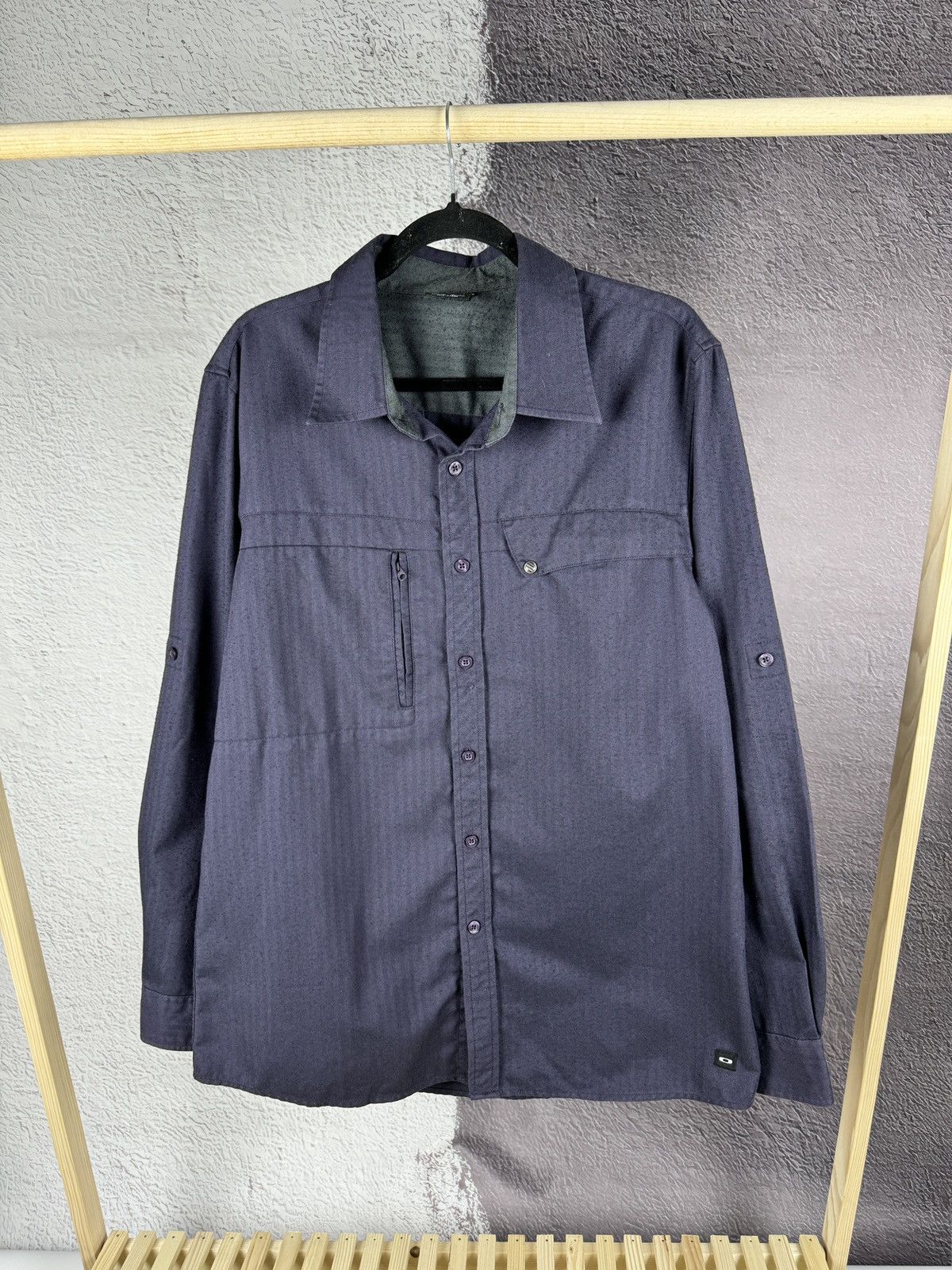 Oakley Oakley vintage FA 2011 blue violet overshirt pockets Size US L / EU 52-54 / 3 - 1 Thumbnail