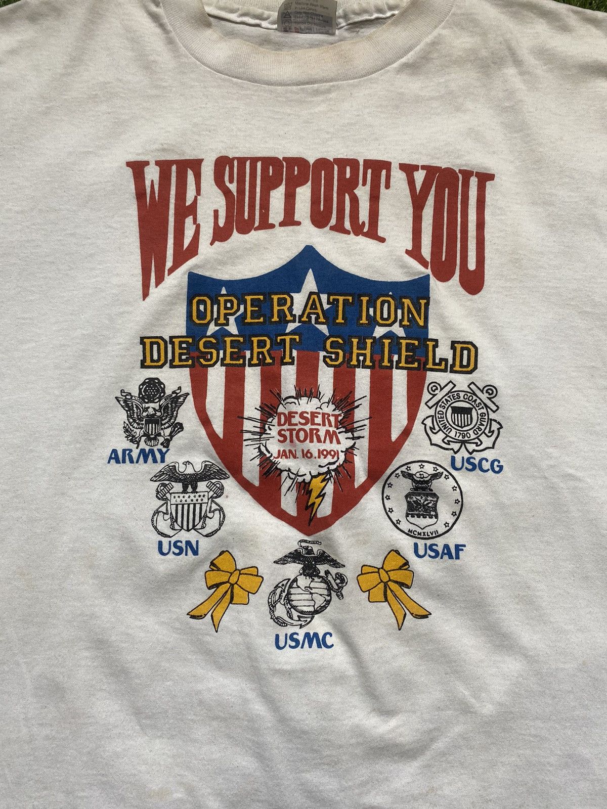 Hanes × Vintage 1991 Operation Desert Shield Military Supporter T-Shirt XL Size US XL / EU 56 / 4 - 2 Thumbnail