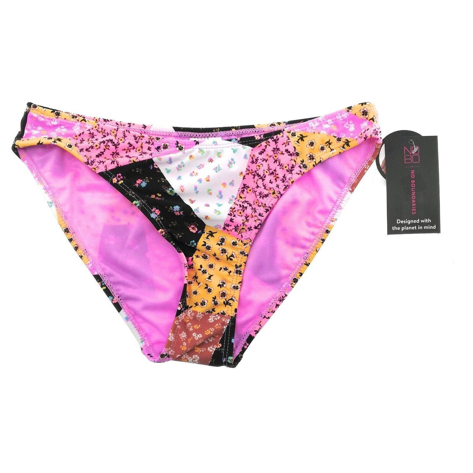 Other No Boundaries Womens Floral Bikini Bottoms XL High Leg Size ONE SIZE - 1 Thumbnail