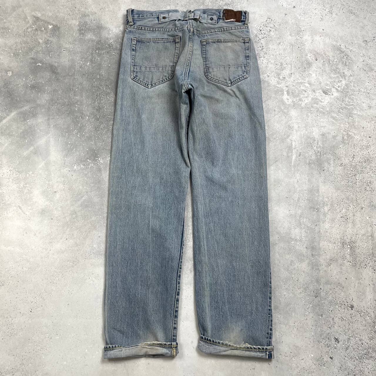 The Duffer of St.George Duffer Selvedge Distressed & Stained Faded Chinch Back Jeans Size US 32 / EU 48 - 2 Thumbnail