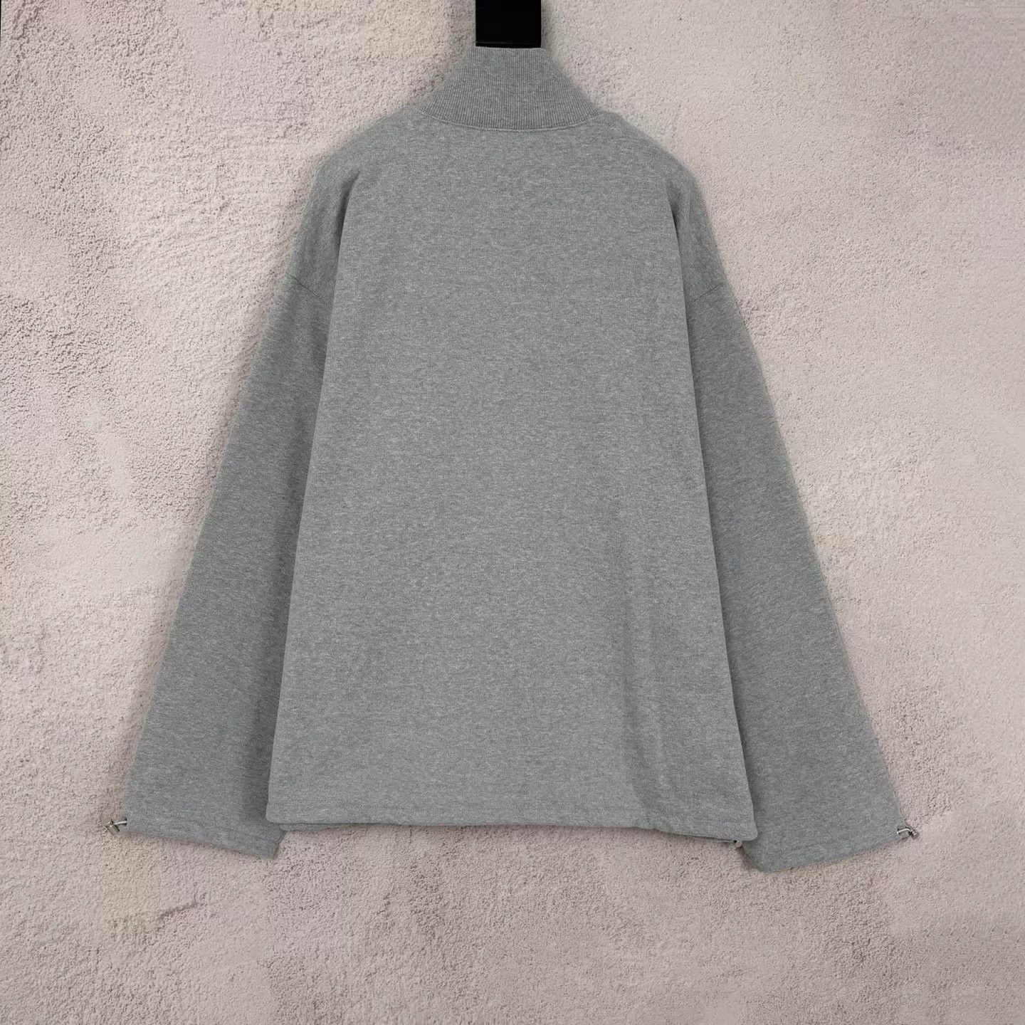 Miu Miu MIU MIU Gray Embroidered Sporty Zip Jacket Elastic Hem Size L / US 10 / IT 46 - 2 Thumbnail