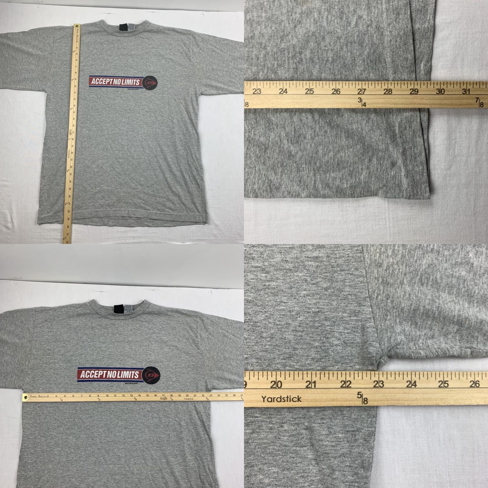 Dunlop VINTAGE Dunlop Sport Shirt Adult XL Gray 90s Y2K No Limits Sports Athletic T-Shirt Men Short Sleeve Crew Neck Size US XL / EU 56 / 4 - 8 Thumbnail