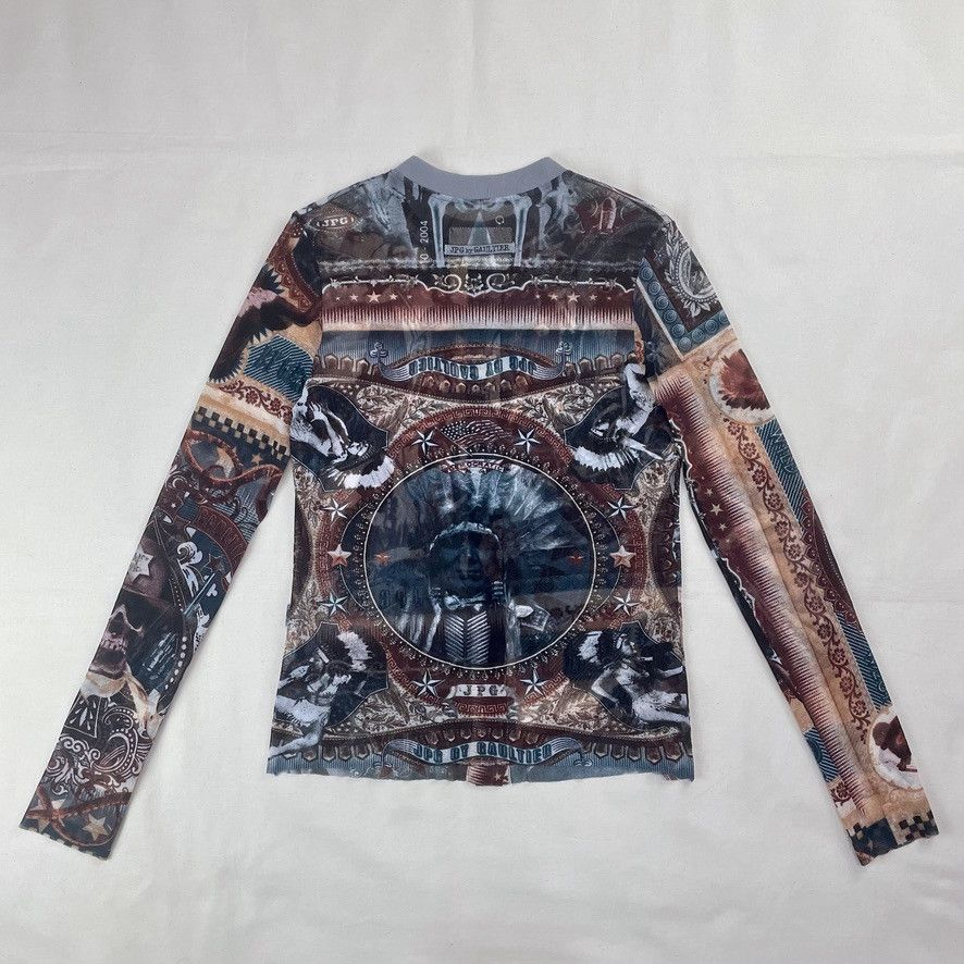 Jean Paul Gaultier AW2004 Jean Paul Gaultier Indian Skeleton Mesh Top Vintage Size M / US 6-8 / IT 42-44 - 6 Thumbnail