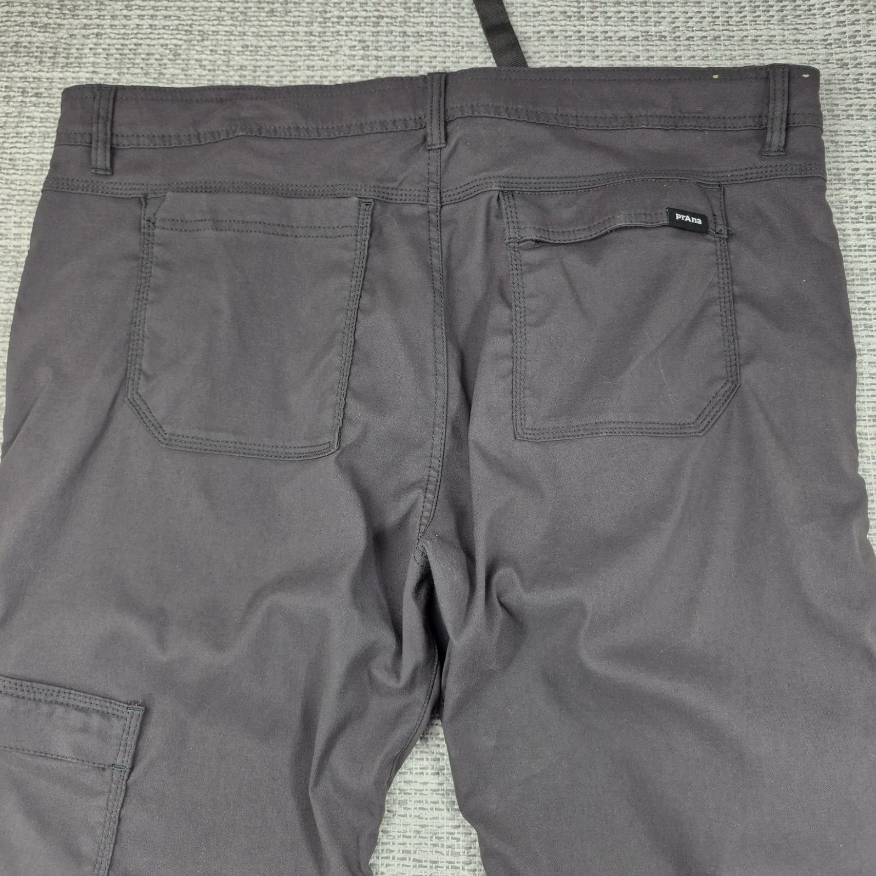 Prana prAna Pants Mens 40x34 Gray Slim Fit Nylon Spandex Hiking Cargo Outdoor Travel Pants Size US 40 / EU 56 - 3 Thumbnail