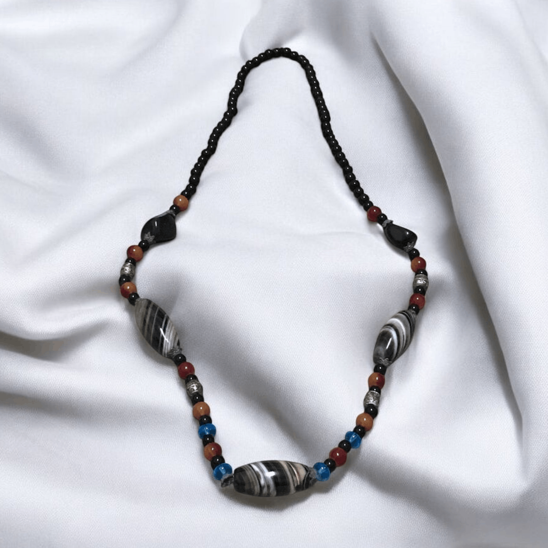 Japanese Brand Ocean Jasper & Black Onyx Stones Women Necklace Size ONE SIZE - 1 Thumbnail
