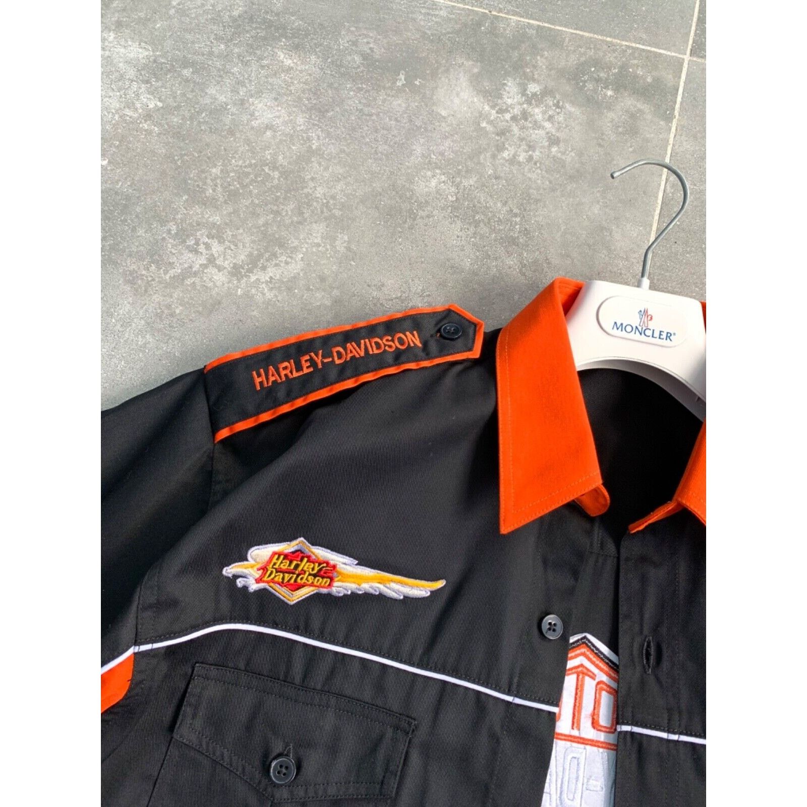 Harley Davidson Men's HARLEY DAVIDSON Biker Moto Embroidered Logo Shirt XL Size US XL / EU 56 / 4 - 12 Thumbnail