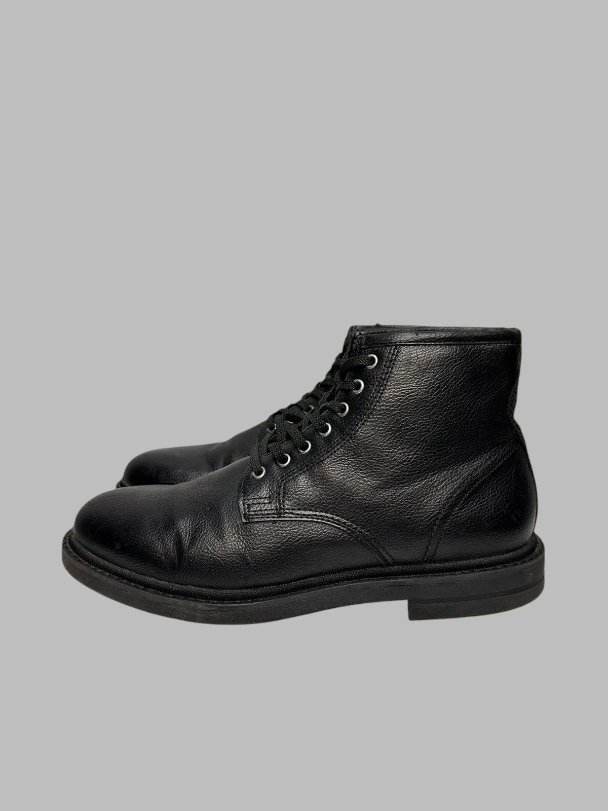 14th Addiction Vintage Black Leather Combat Boots Grunge Military Style Size US 10 / EU 43 - 5 Thumbnail