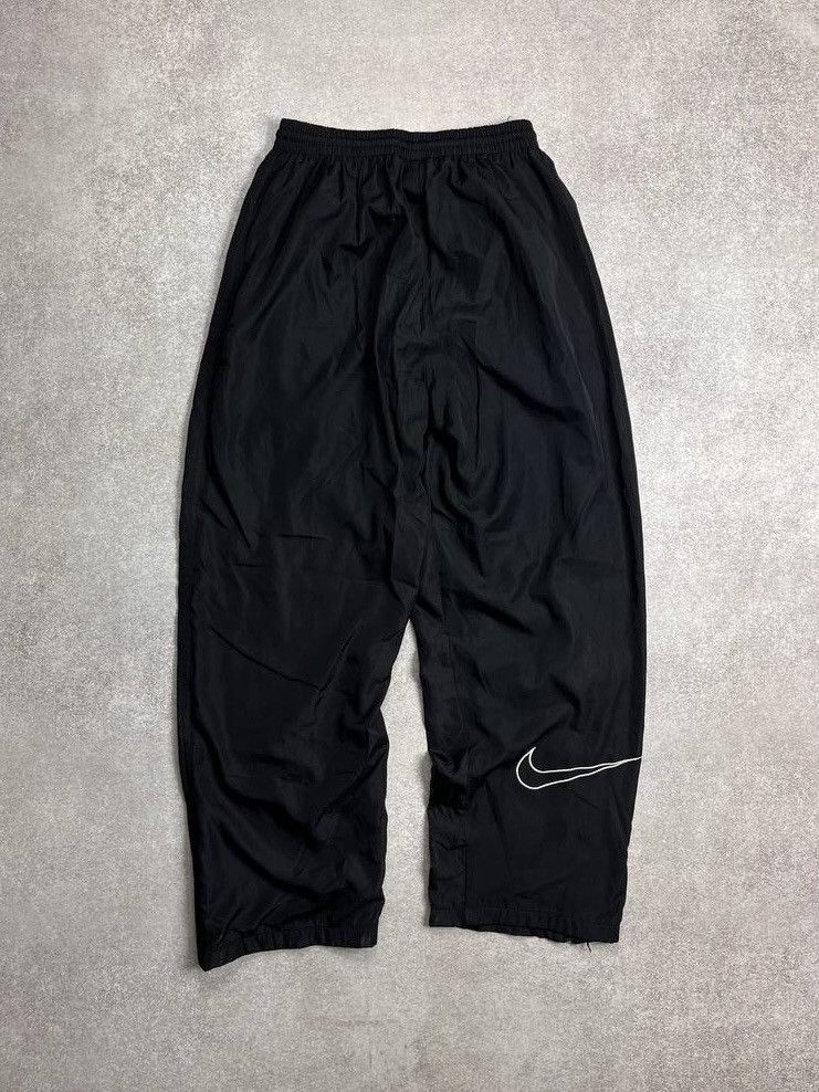 Nike VINTAGE NIKE BIG SWOOSH FLARED NYLON TRACK PANTS Y2K XL Size US 34 / EU 50 - 1 Thumbnail