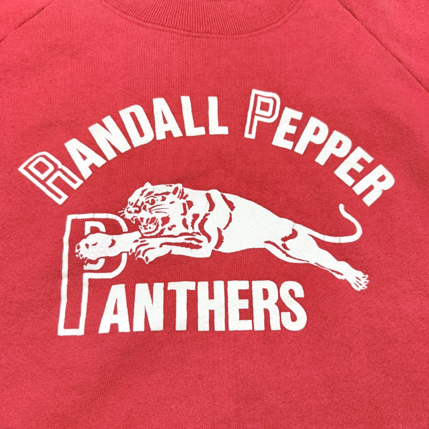 Fruit Of The Loom VINTAGE Fruit of the Loom Randall Pepper Panthers Sweatshirt Mens L Red Crew Neck Knit Pullover Sweatshirt Mens Size US L / EU 52-54 / 3 - 5 Thumbnail
