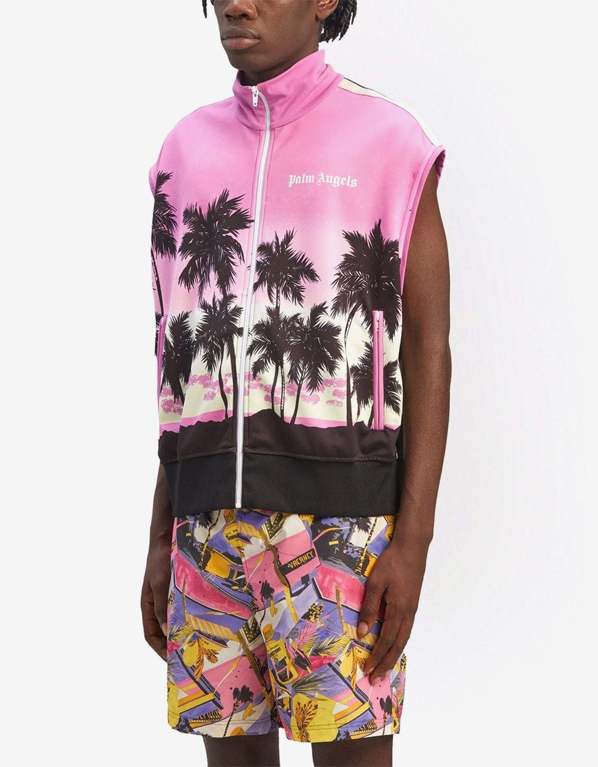 Palm Angels Palm Angels Pink Sunset Track Gilet Size US M / EU 48-50 / 2 - 4 Thumbnail