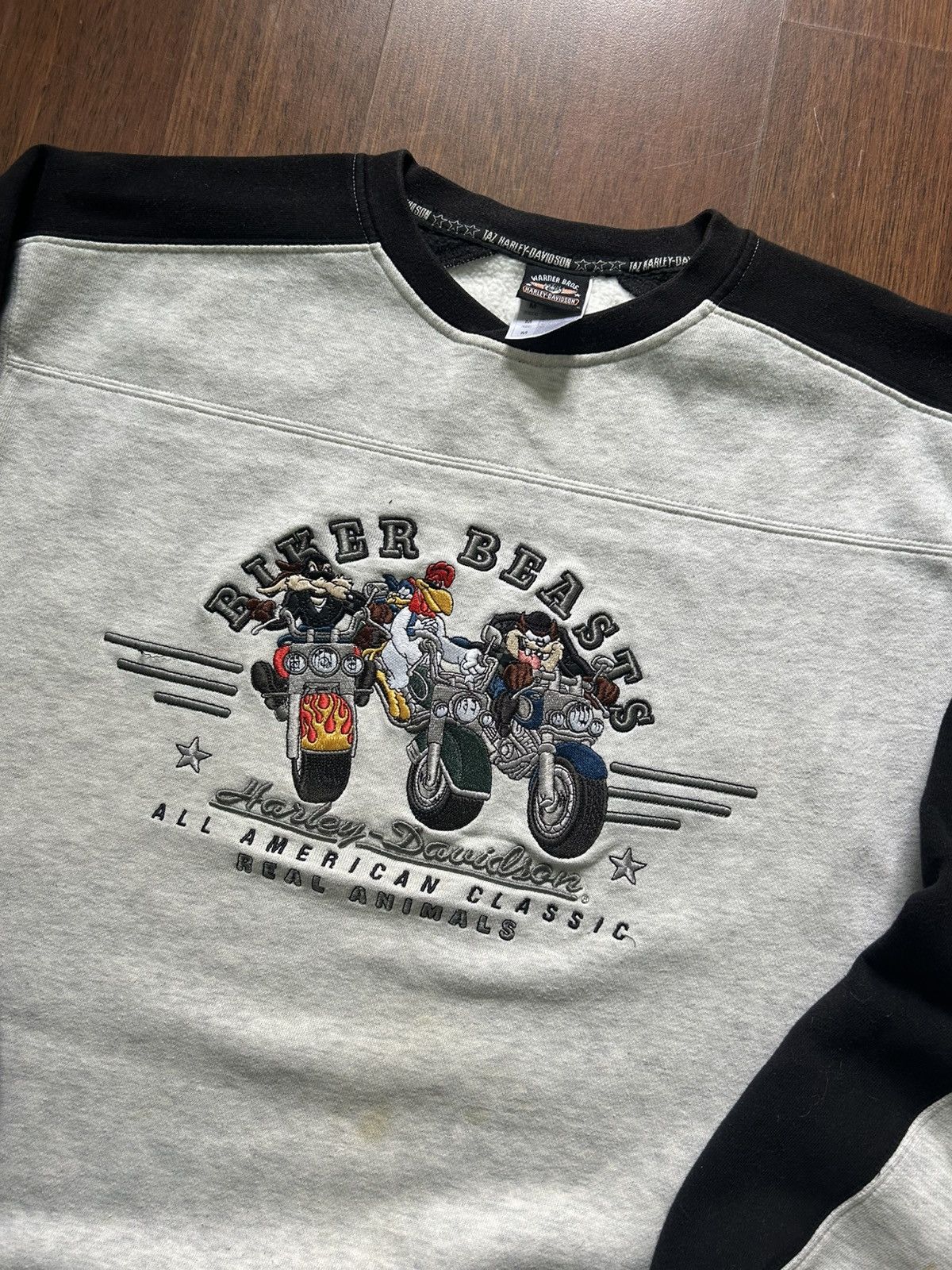 Harley Davidson Vintage Harley Davidson 00s Warner Bros Men’s Sweater Sz M Size US M / EU 48-50 / 2 - 2 Thumbnail