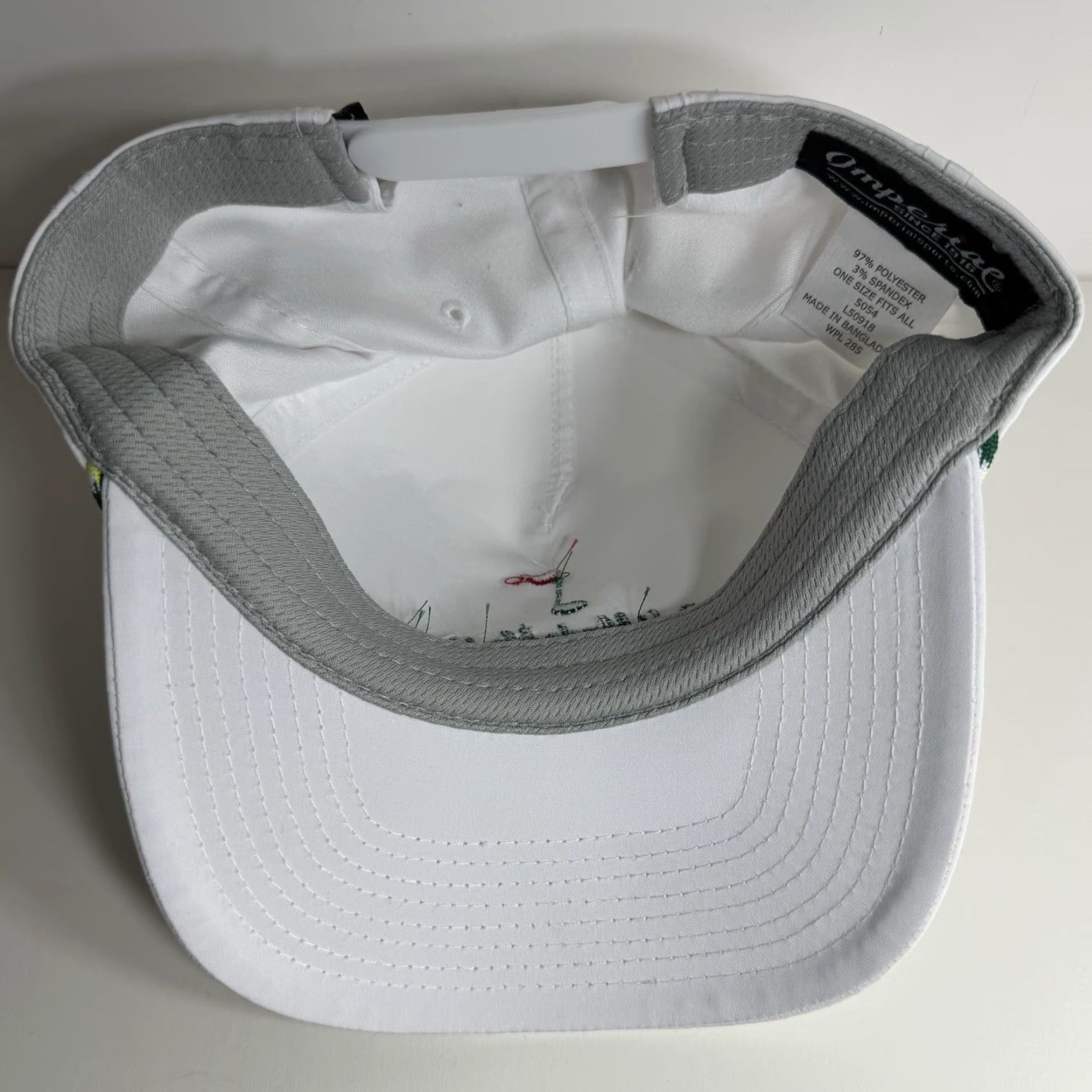 Imperial GOLF HAT Imperial SnapBack Rope Hat White Green True Fit One Size Men Adjustable Casual Outdoor Sports Canvas Polyester Spandex Size ONE SIZE - 7 Thumbnail