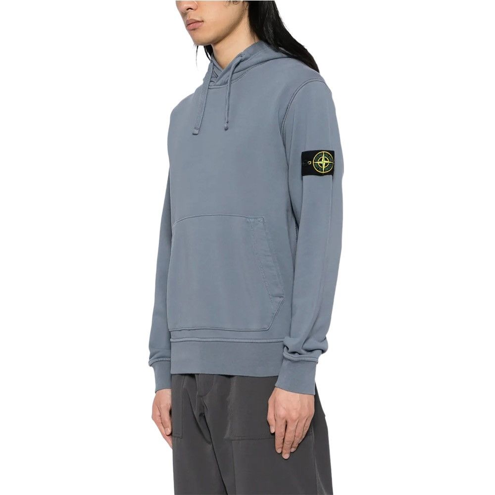 Stone Island Stone Island Hoodie Washed Blue Size M Compass Patch Size US M / EU 48-50 / 2 - 2 Thumbnail