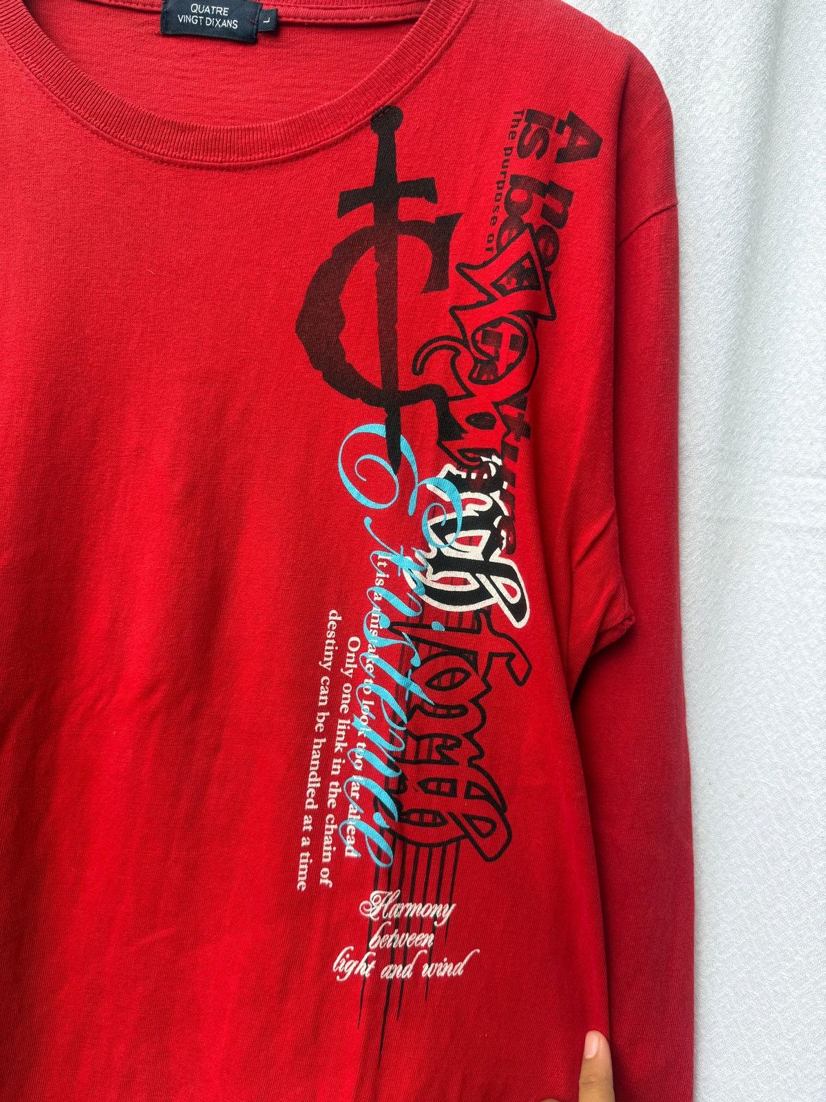 Japanese Brand Quatre vingt dixans japanese style poem longlseeve Size US M / EU 48-50 / 2 - 3 Thumbnail