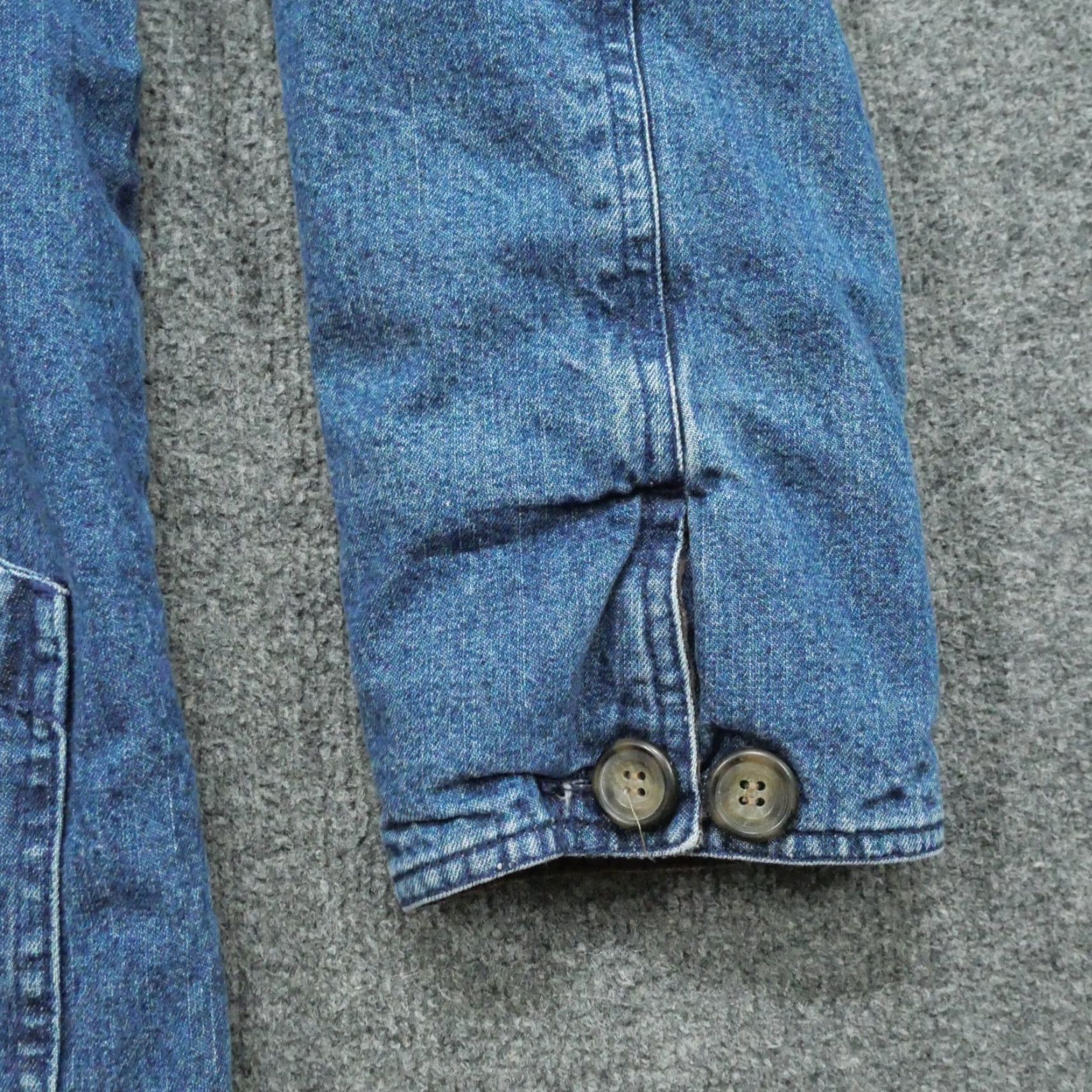 Faded Glory VINTAGE Chore Jacket Womens Large Blue Denim Lined Barn Coat 90s Y2K Faded Glory Jacket Ladies Size L / US 10 / IT 46 - 4 Thumbnail