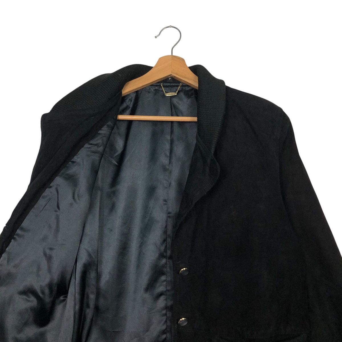 Japanese Brand 📌Rich Black Vintage Leather Jacket Prinzipal Issey Miyake Size US M / EU 48-50 / 2 - 13 Thumbnail