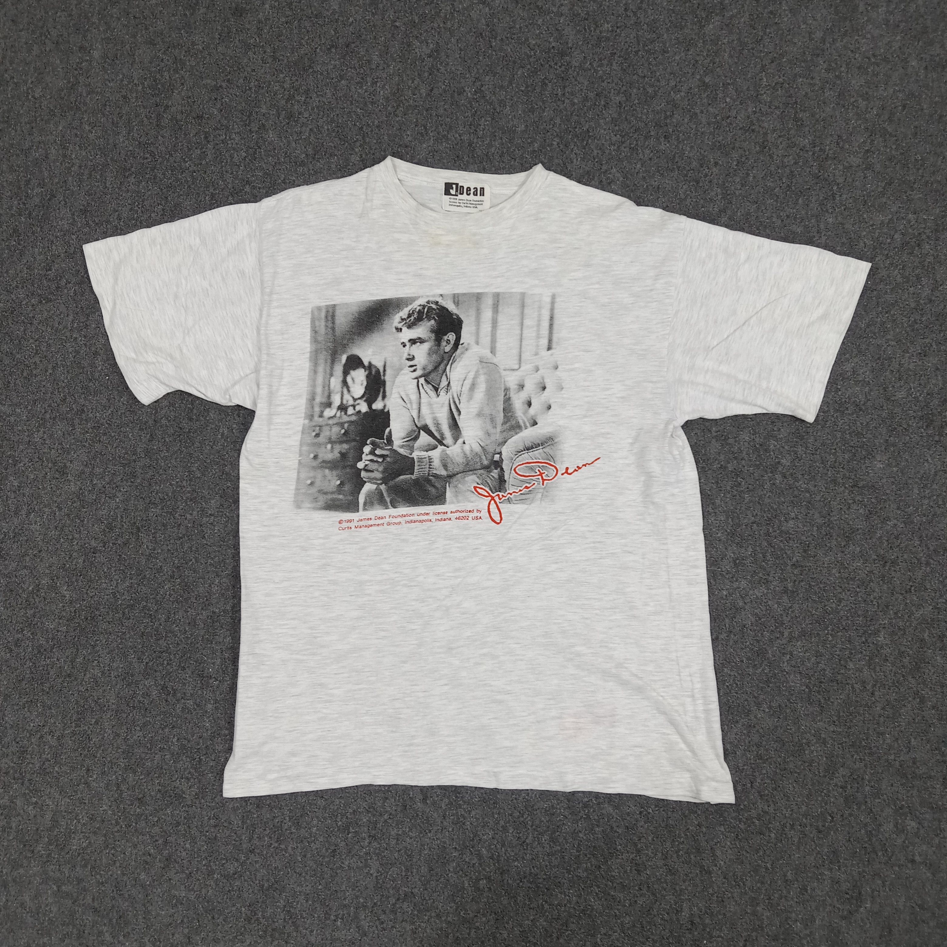 Vintage James Dean American Actor Photo Art 1991 Tshirt Size US M / EU 48-50 / 2 - 1 Thumbnail