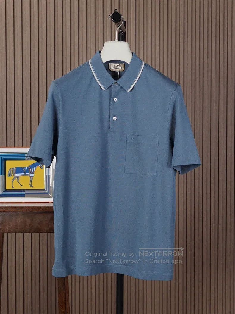 Hermes Hermes Lightweight Short Sleeve Polo Size US L / EU 52-54 / 3 - 1 Thumbnail