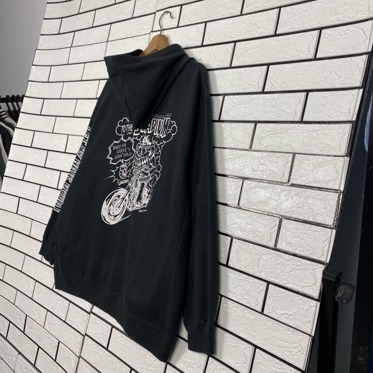 Japanese Brand Vintage Hoodie Pull Over Cartoon Punk Design Biker Size US L / EU 52-54 / 3 - 13 Thumbnail