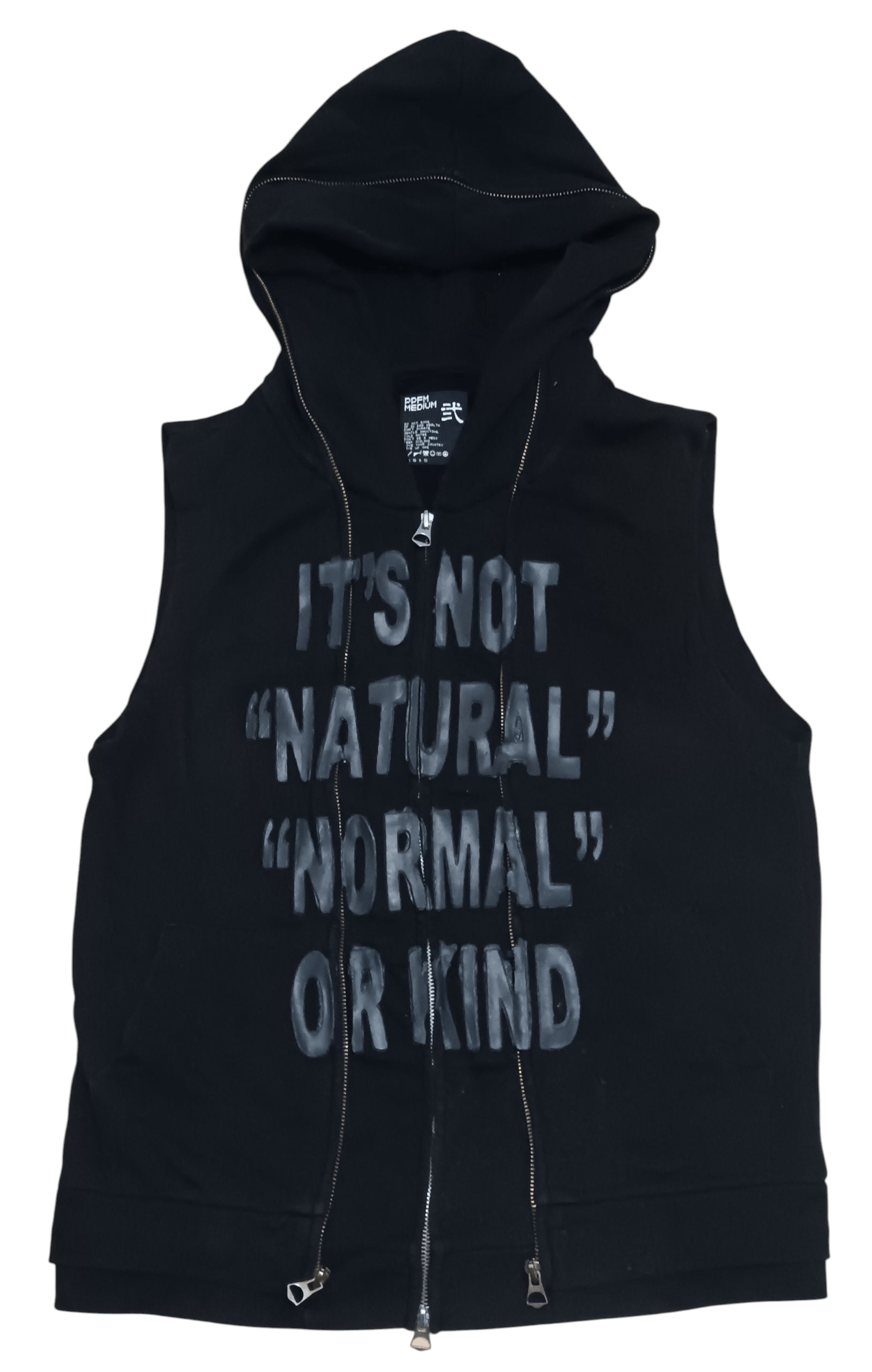 PPFM PPFM PUNK ZIPPER POEM HOODED SLEEVELESS JACKET Size US M / EU 48-50 / 2 - 1 Thumbnail