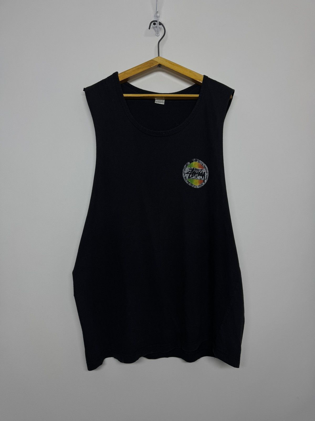 Stussy Vintage Y2k Stussy Spell Out Big Logo Tank Top 00’s Size US L / EU 52-54 / 3 - 7 Thumbnail