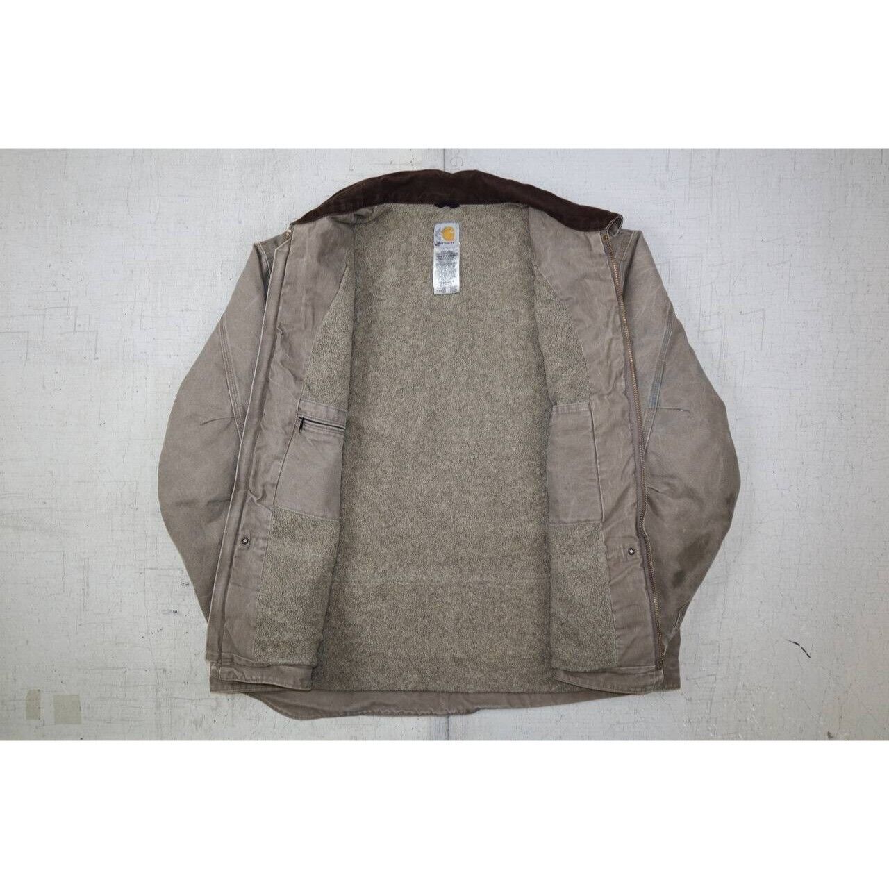 Carhartt Vtg Carhartt Sherpa Lined Jacket C01 MUS Mushroom Size 2XL Size US XXL / EU 58 / 5 - 6 Thumbnail