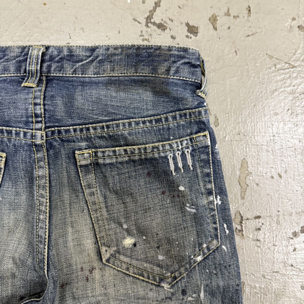 Beams Plus Beams Paint Splatter Distressed Denim Jeans Helmut Lang Size US 32 / EU 48 - 12 Thumbnail