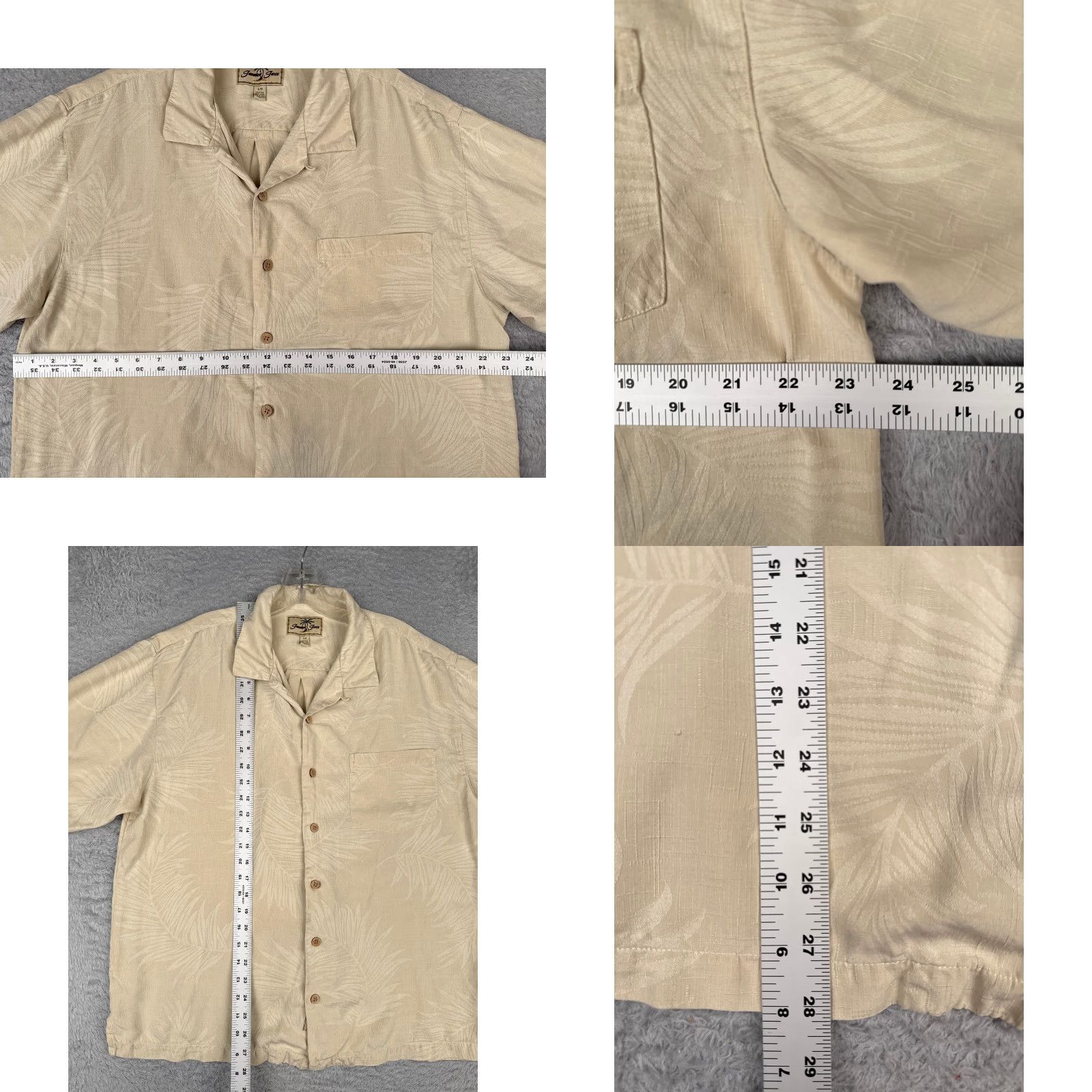 Vintage Jamaica Jaxx Shirt Men Large Beige Floral Hawaiian 100% Silk Embroidered Button-Up Casual Party/Cocktail Travel Aloha Beach Resort Vintage No N/A Size US L / EU 52-54 / 3 - 8 Thumbnail