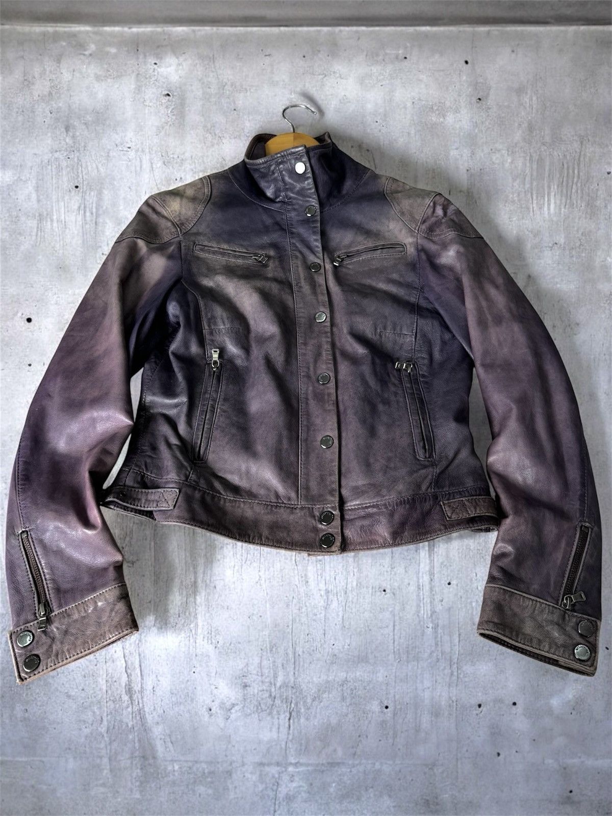 Issey Miyake Vintage 00s Faded Real Soft Leather Jacket Size US M / EU 48-50 / 2 - 3 Thumbnail