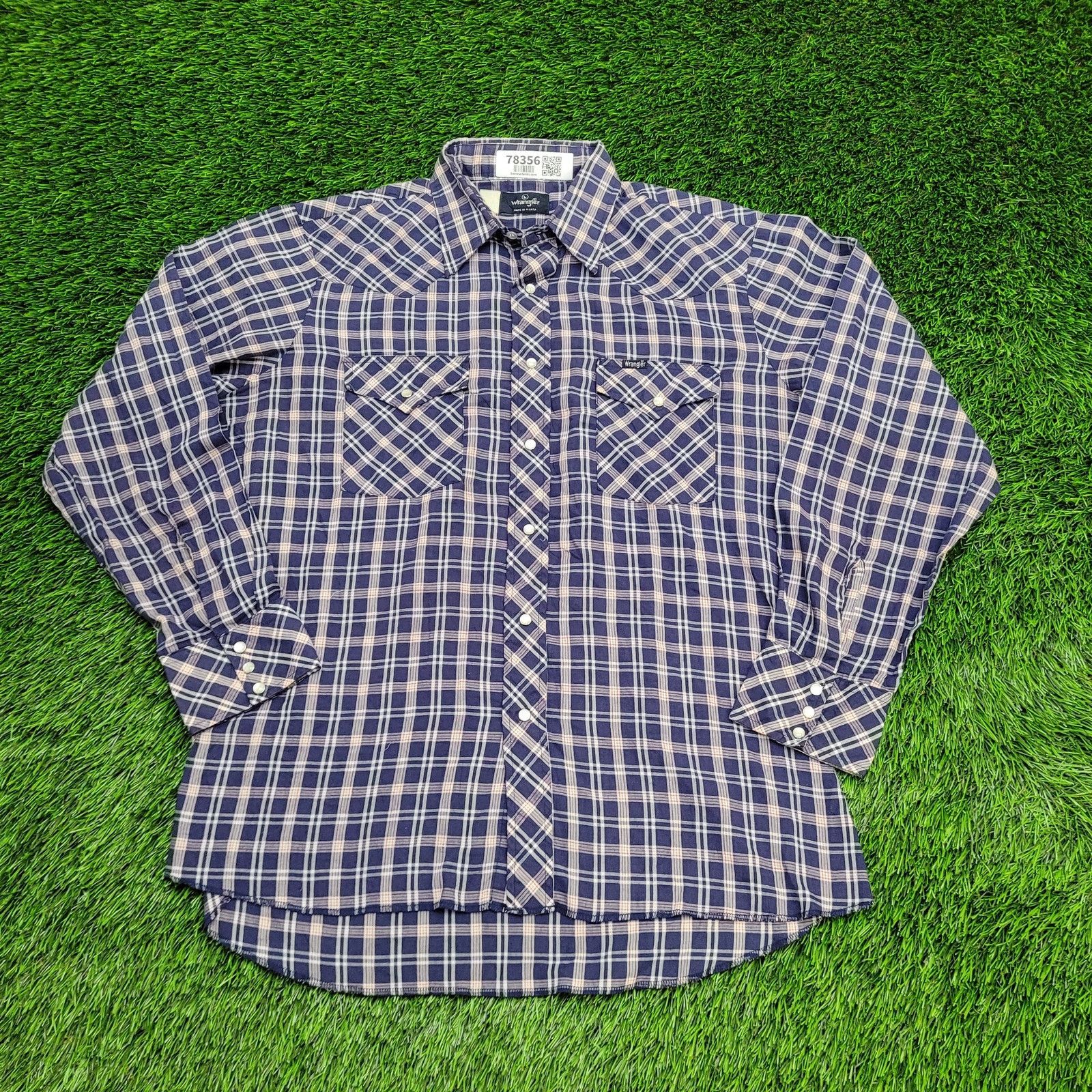 Wrangler Vintage Wrangler Western Snap Shirt Large 22x30 Shadow Plaid Size US L / EU 52-54 / 3 - 1 Thumbnail