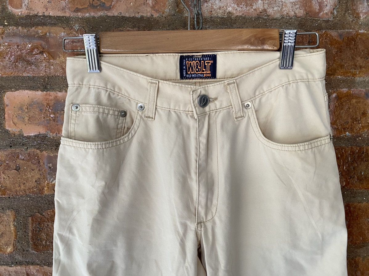 W&LT × Walter Van Beirendonck 2000s W&LT leg hagi cream pants Size US 27 - 3 Thumbnail