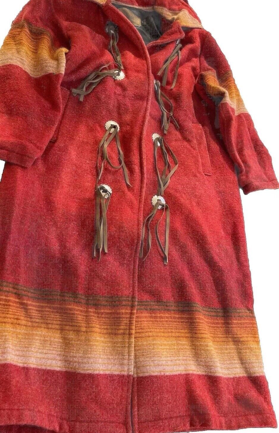 Woolrich Woolen Mills Woolrich Coat Womens L Red Southwest Aztec Wool Coat USA Size L / US 10 / IT 46 - 1 Thumbnail