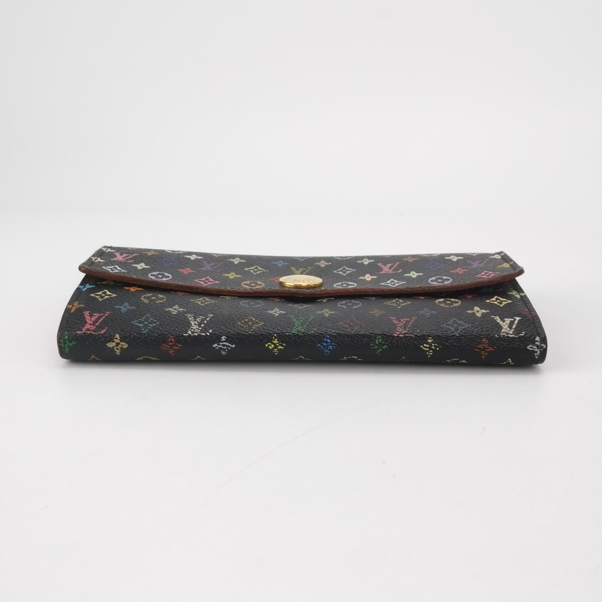 Louis Vuitton Louis Vuitton (LV) Black Tricolor Classic Fashion Wallet -y Size ONE SIZE - 1 Thumbnail