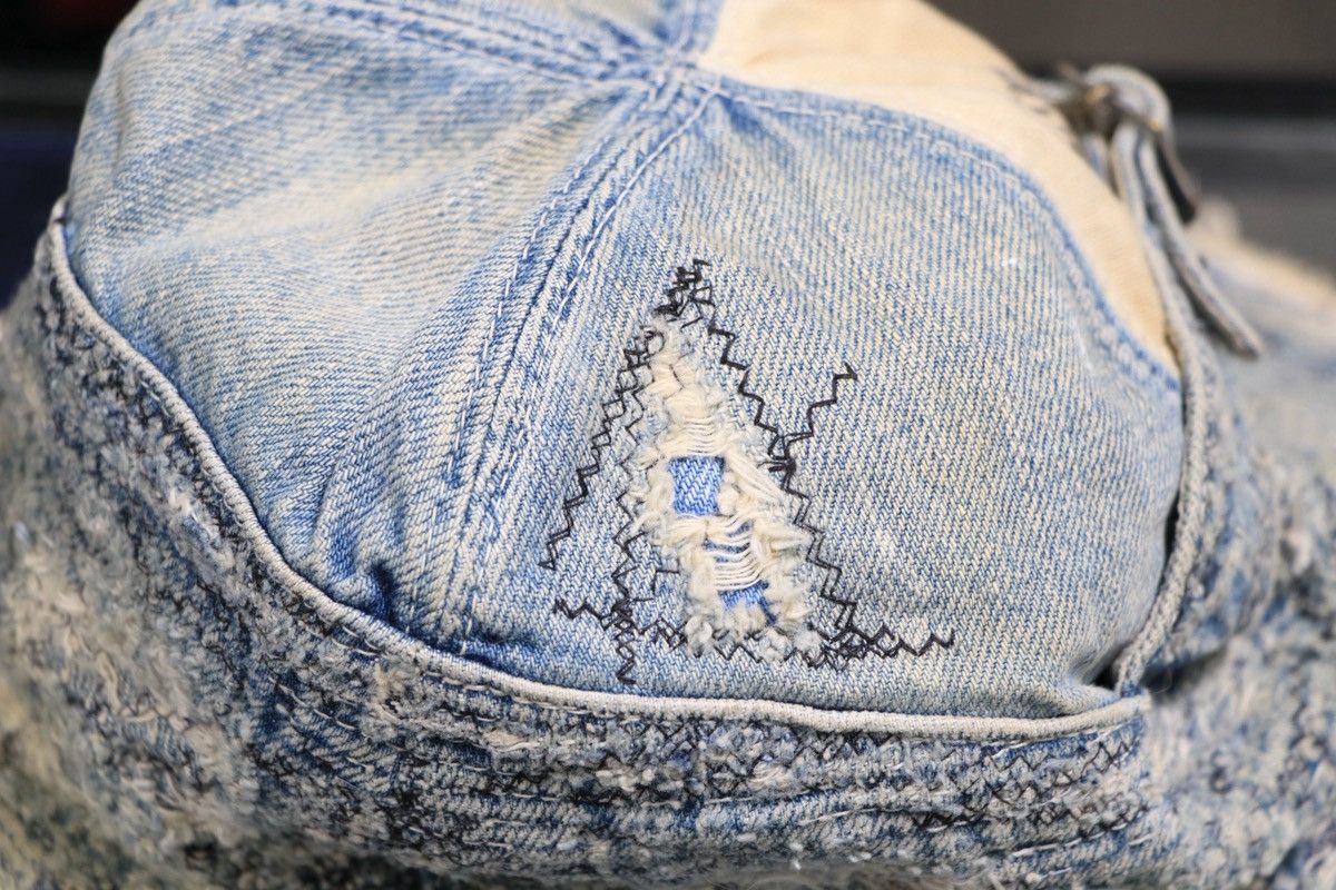 Kapital Kapital Kountry Boro Denim Bucket Hat Distressed Japan Size ONE SIZE - 5 Thumbnail