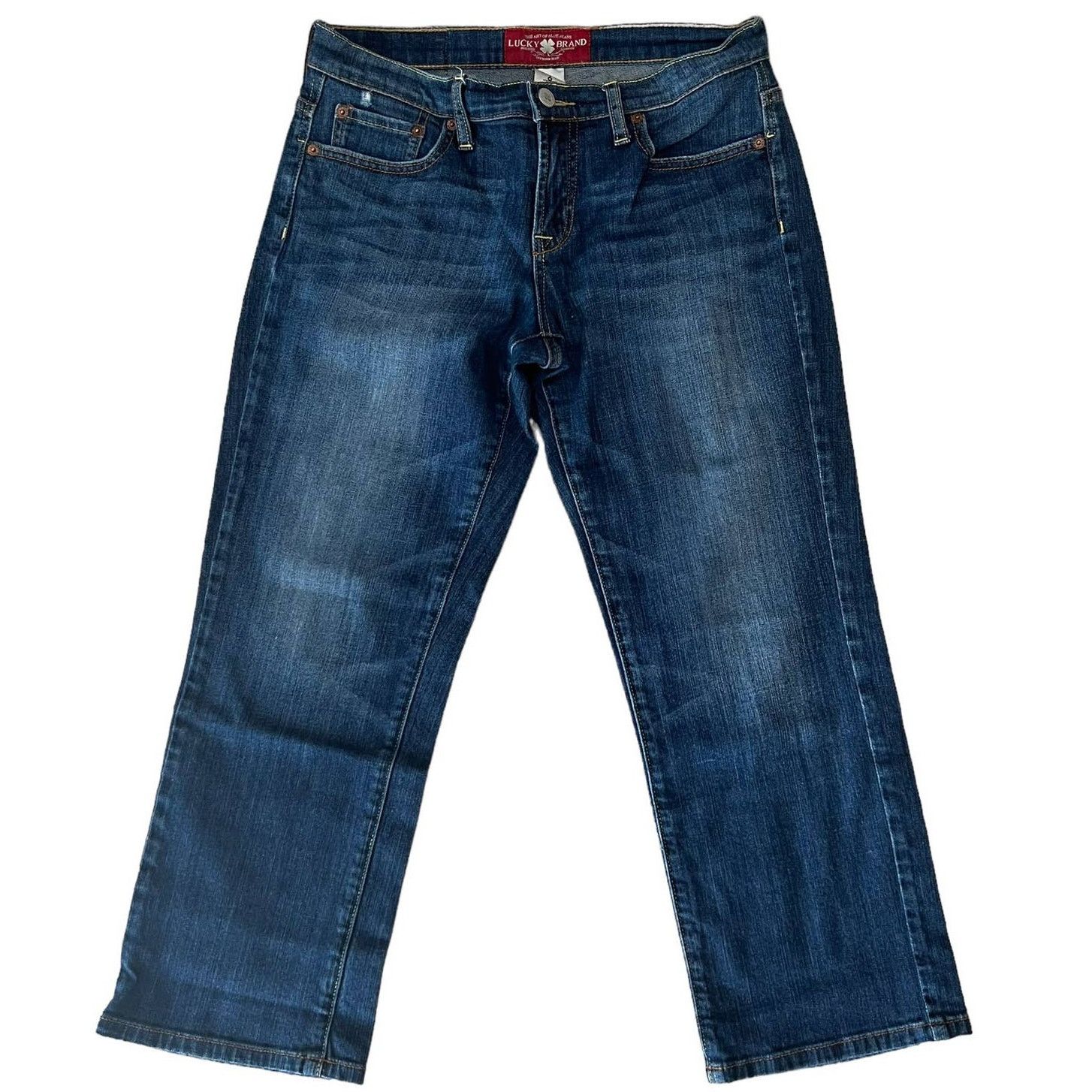 Lucky Brand Lucky Brand Dark Wash Easy Rider Crop Jeans 6 Size 28" / US 6 / IT 42 - 3 Thumbnail