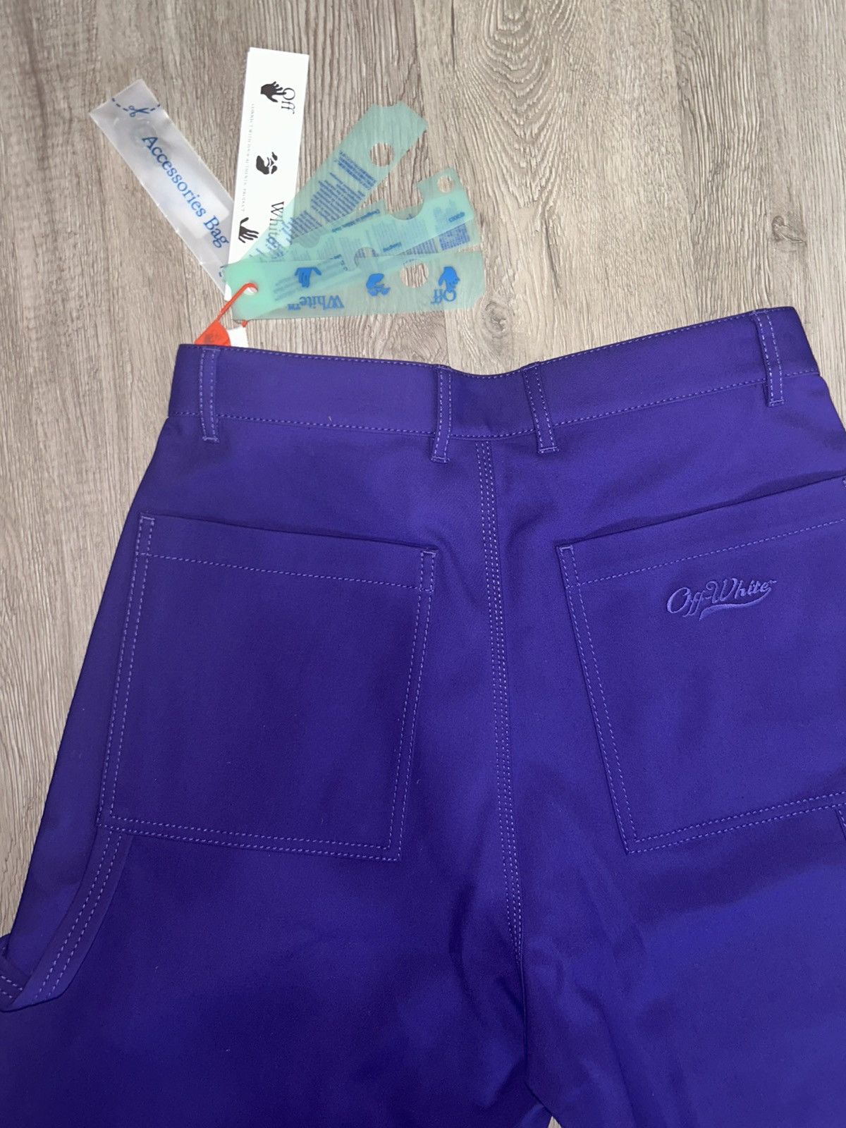 Off-White OFF-WHITE CAREPENTER FIT WAVE OFF PANTS XS Size US 31 - 12 Thumbnail