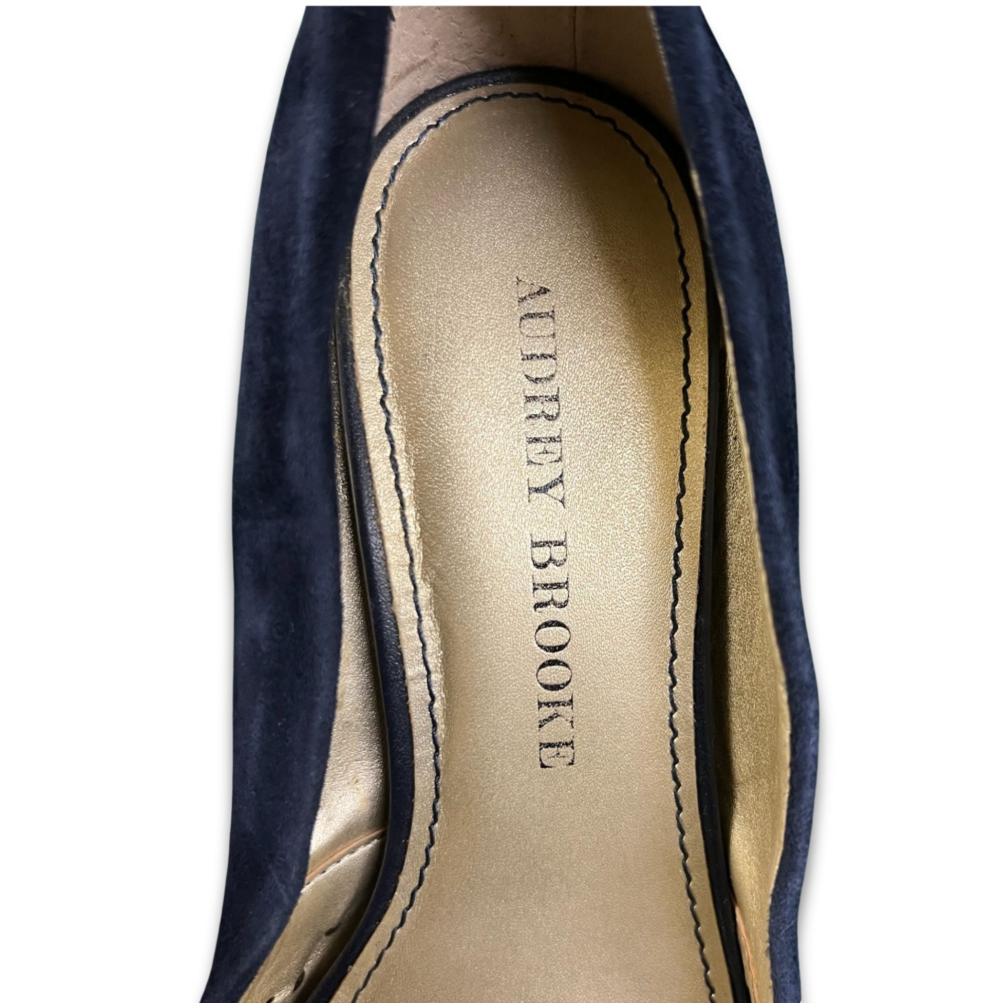 Other AUDREY BROOKE Blue Slip-On Stiletto Heel Pumps With Perforat Size US 7 / IT 37 - 5 Thumbnail