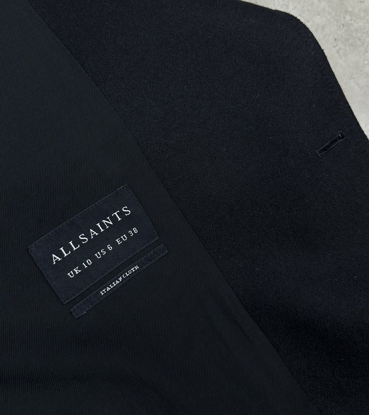 Allsaints AllSaints Monument Rib Coat Black Wool Blend Jacket UK 10 Size US M / EU 48-50 / 2 - 13 Thumbnail